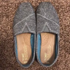 TOMS grey slip ons